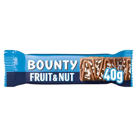 Bounty Triple Treat Fruit Nut & Chocolate Bar 32G