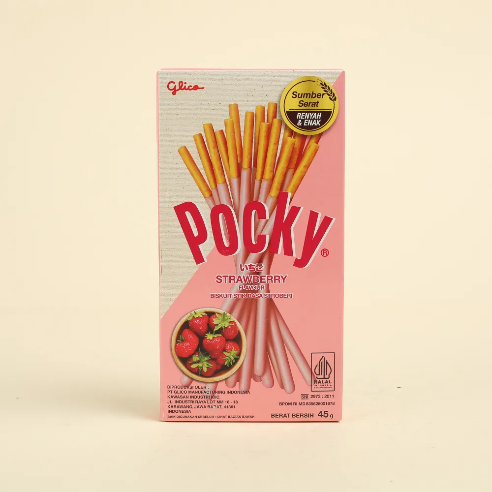 Pocky Strawberry Covered Biscuit Sticks 40g