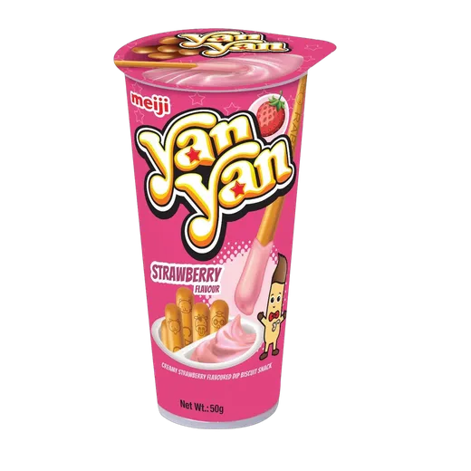Yan Yan Strawberry Cream Dip Biscuits 30g
