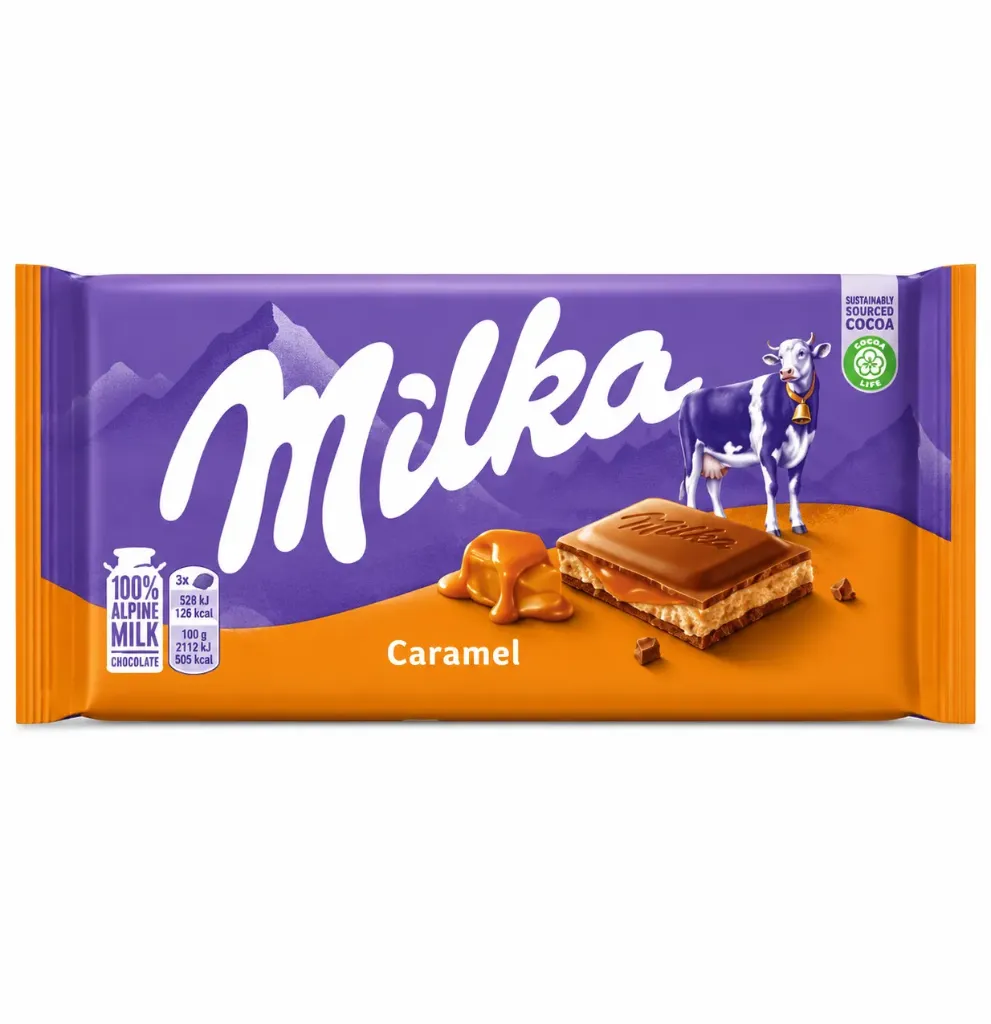 Milka Caramel Milk Chocolate Bar