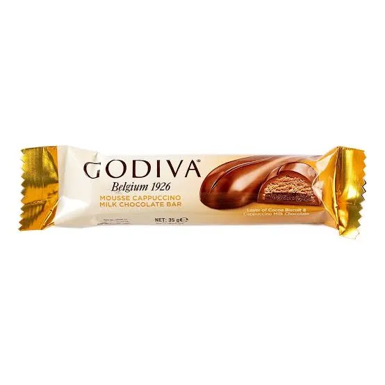 Godiva Mousse Cappuccino Milk Chocolate Bar, 35g
