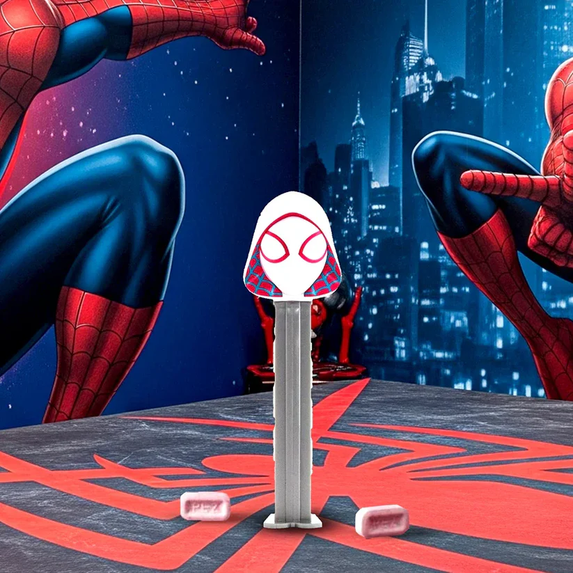 PEZ - Ghost Spider (Spiderman) Candy Dispenser | Includes 1 Dispenser and 2 Candy Refills