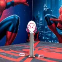 PEZ - Ghost Spider (Spiderman) Candy Dispenser | Includes 1 Dispenser and 2 Candy Refills