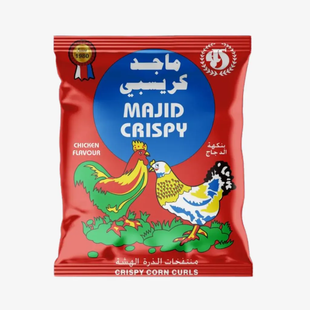 Majid Crispy Corn Curls – Authentic Chicken-Flavored 12 gm