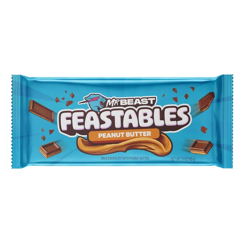 MrBeast Feastables Milk Chocolate With Peanut Butter 60 g